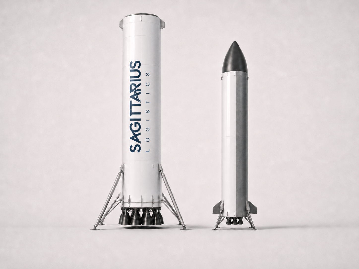 Denali &mdash; heavy-lift orbital vehicle, booster and upper stage de-stacked